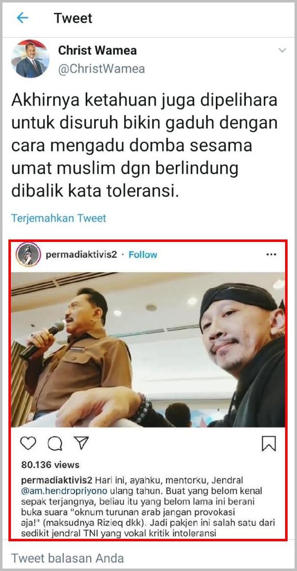 Sultan Pontianak Polisikan Hendropriyono dan Abu Janda, Ada Apa?