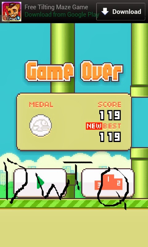 Flappy Bird game yang melatih kesabaran !!!