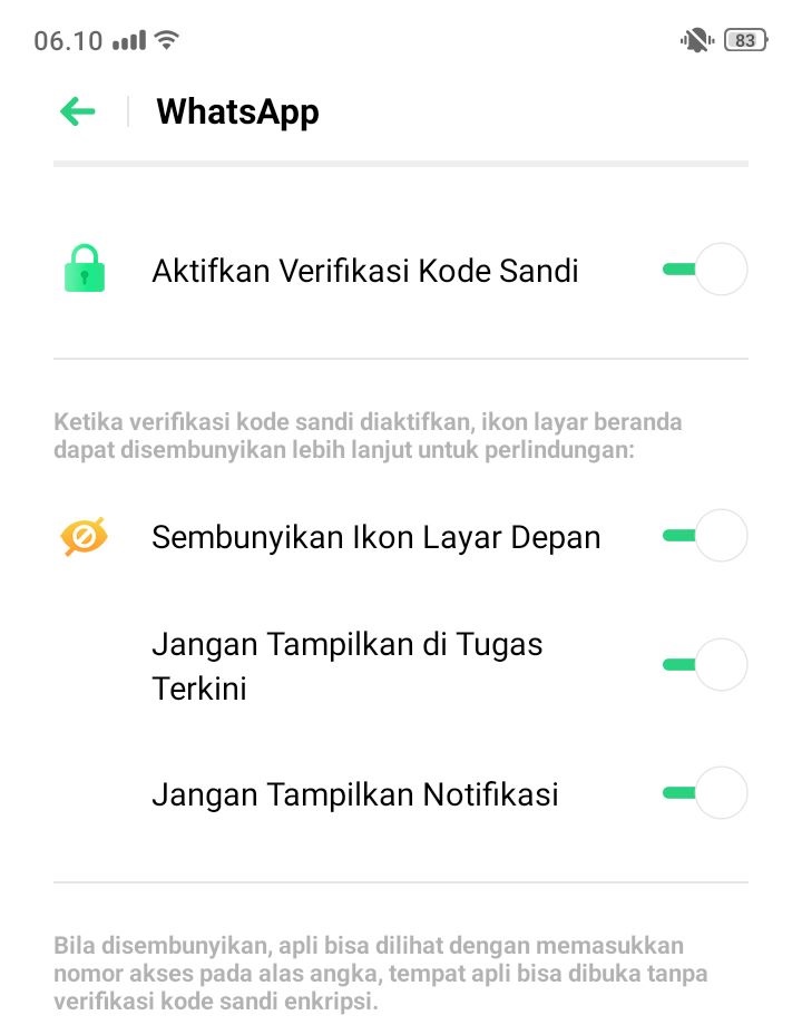 Sembunyikan Aplikasi di ColorOS