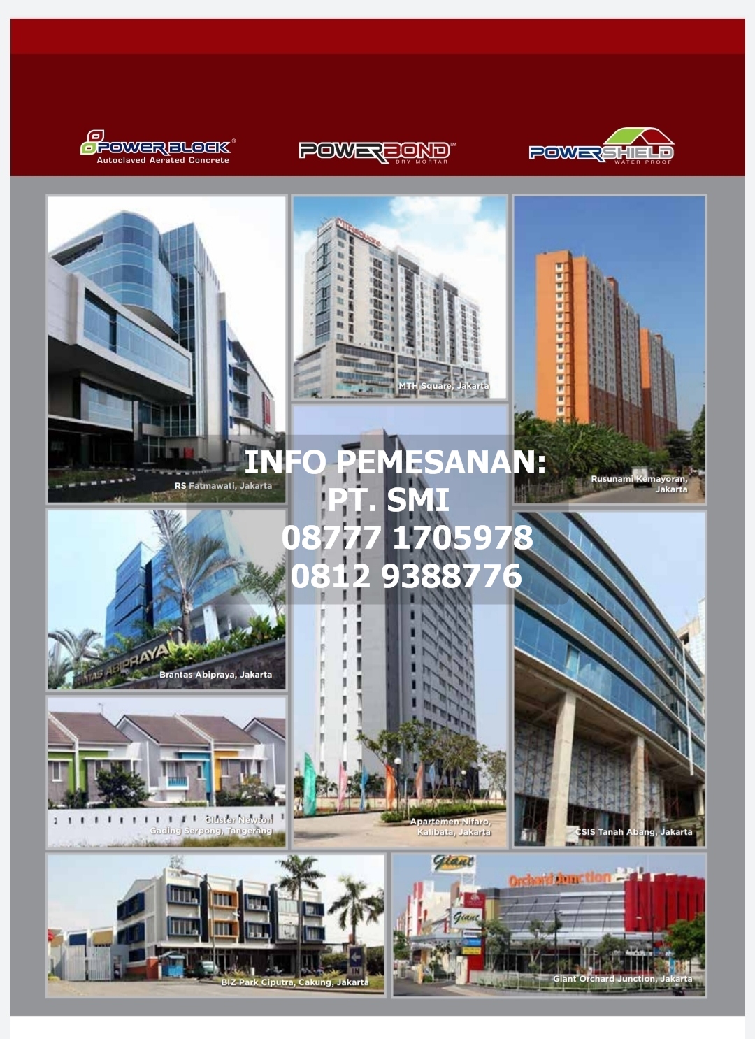 Semen Instant/ Mortar Kualitas Tinggi murah harga distributor