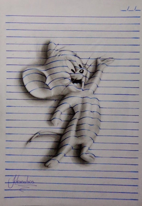 Keren Gan !! Remaja 15 Tahun Ini Bisa Gambar Ilusi 3D Keren Di Sebuah Kertas