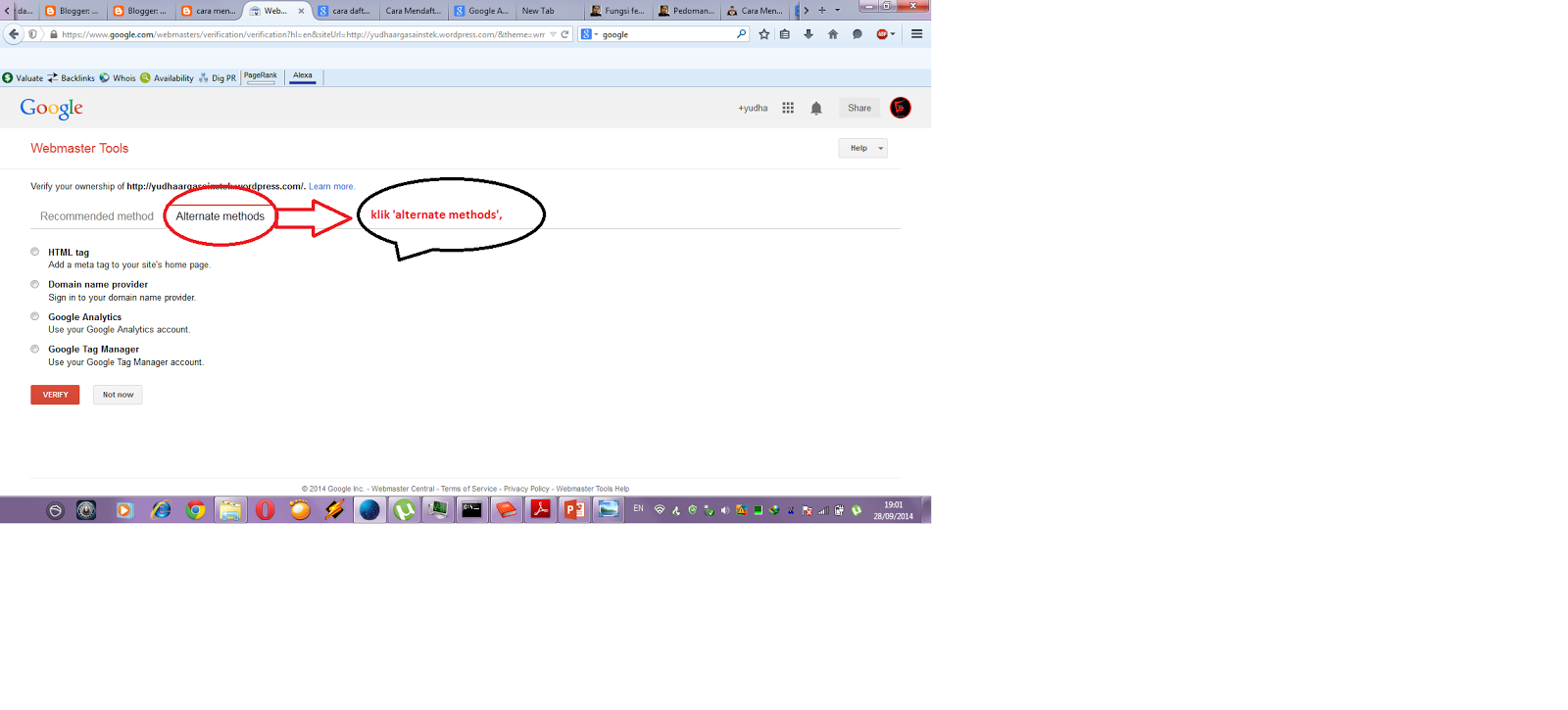 CARA MEMBUAT GOOGLE WEBMASTER DI BLOGSPOT DAN WORDPRESS