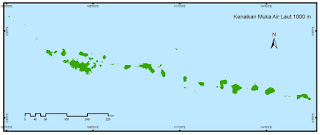 Beginilah Peta Pulau-Pulau Indonesia kalau Air Laut Naik Ratusan Meter