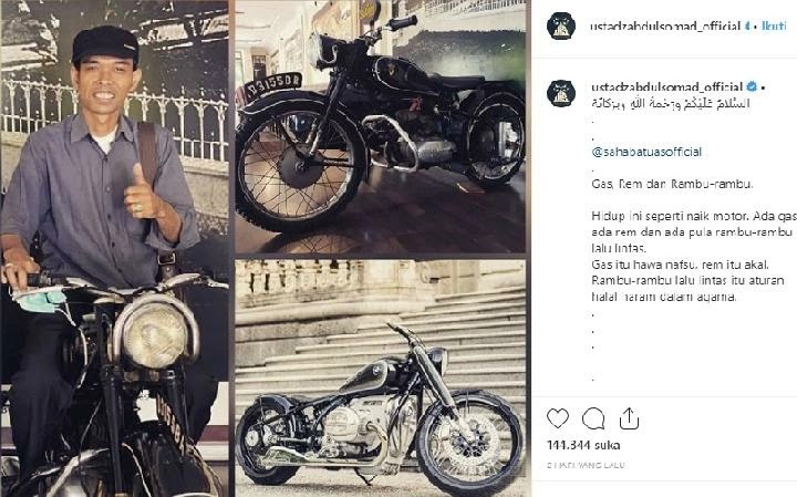 Ustad Abdul Somad Dibuat Kesengsem dengan Kehadiran BMW R18.