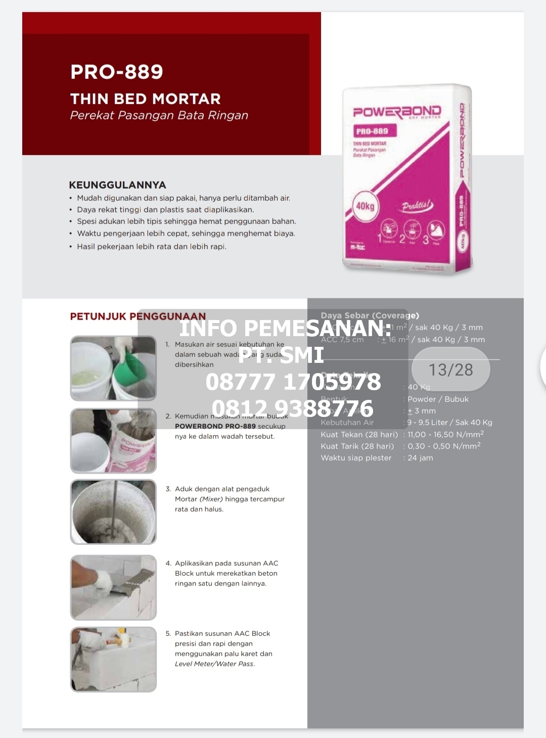 Semen Instant/ Mortar Kualitas Tinggi murah harga distributor