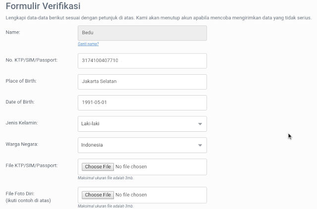 Tutorial Mendaftar Indodax