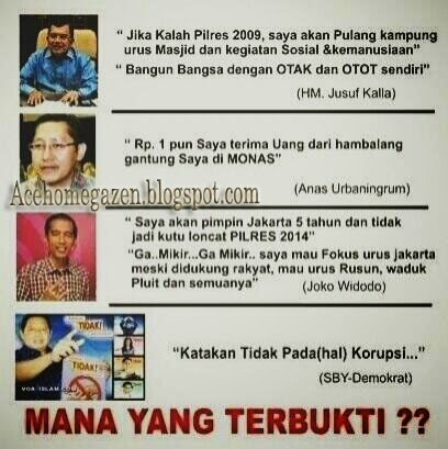 Janji Jokowi Yusuh kalla Anas Sby apa layak dipercaya..? Setelah melihat Gambar Ini