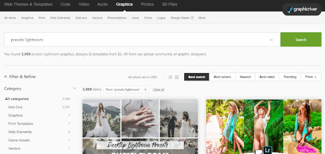 7 WebSite Terbaik untuk Menjual photo Preset Lightroom