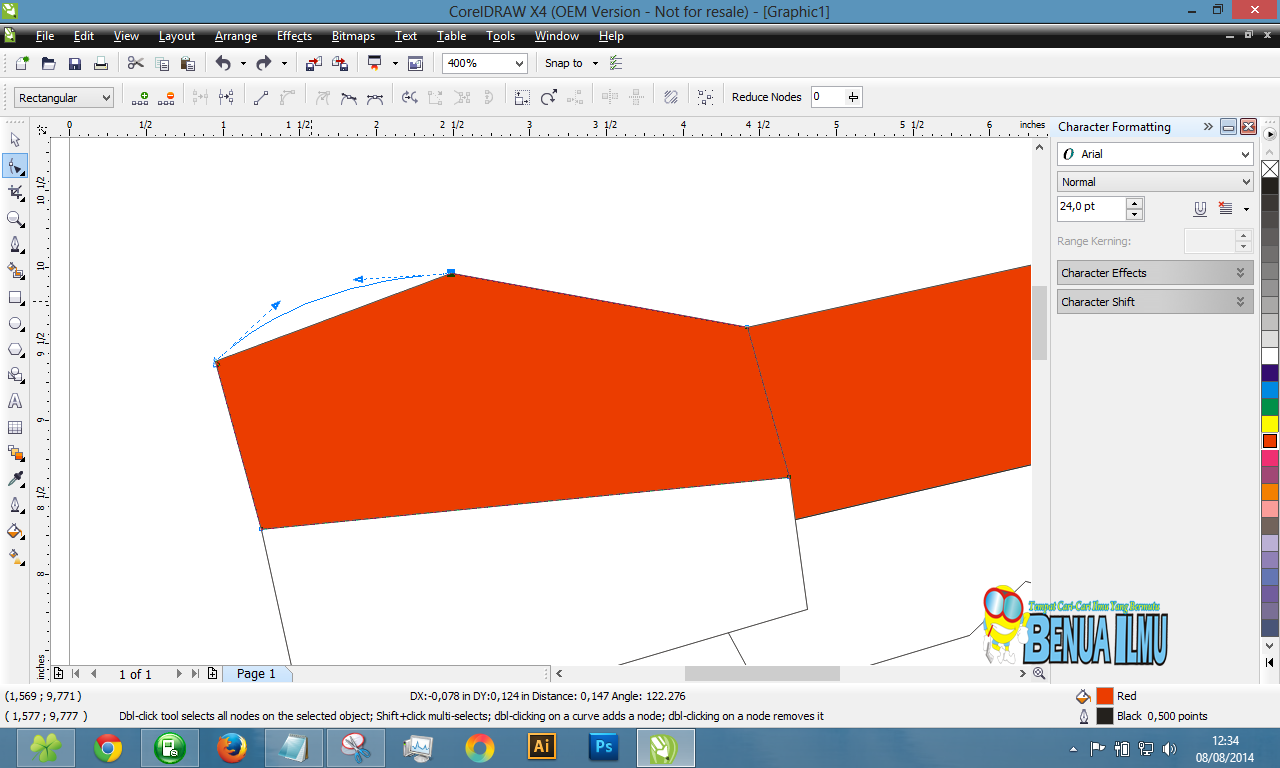 Buat Bendera Berkibar Dengan Corel Draw