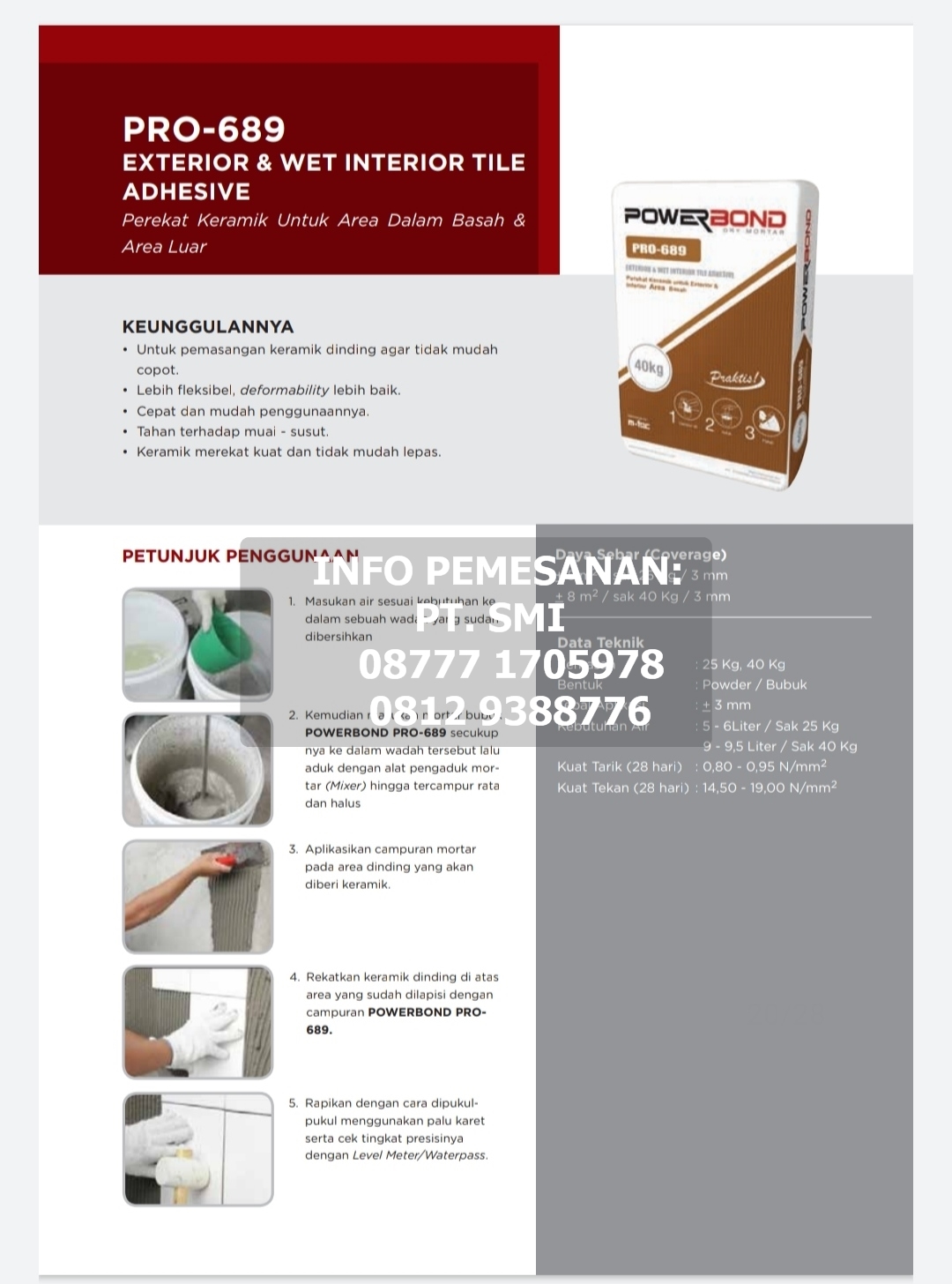 Semen Instant/ Mortar Kualitas Tinggi murah harga distributor