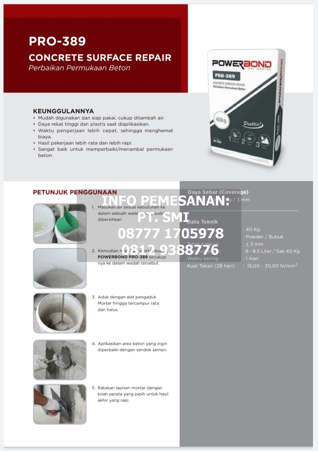 Semen Instant/ Mortar Kualitas Tinggi murah harga distributor