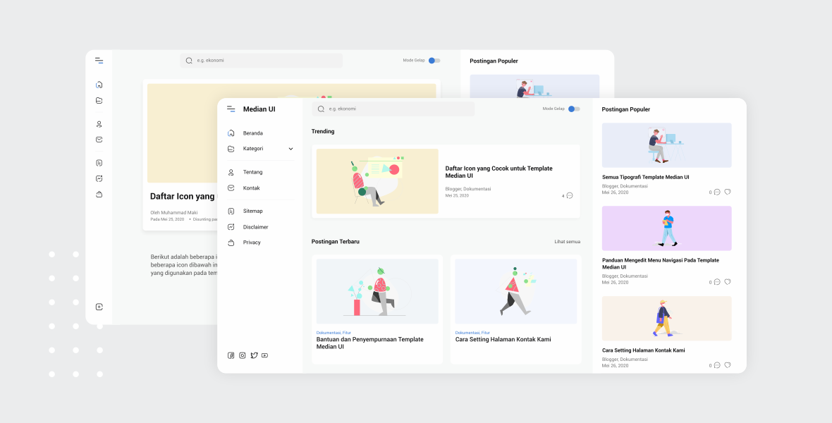 New Median UI version 1.3 Premium Blogger Template: Oct, 2020 edition
