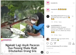 Kualat! Nekat Pelukan di Tempat Umum, Pasangan Ini Dikejar Orang Gila Bawa Kayu Kualat! Nekat Pelukan di Tempat Umum, Pasangan Ini Dikejar Orang Gila Bawa Kayu