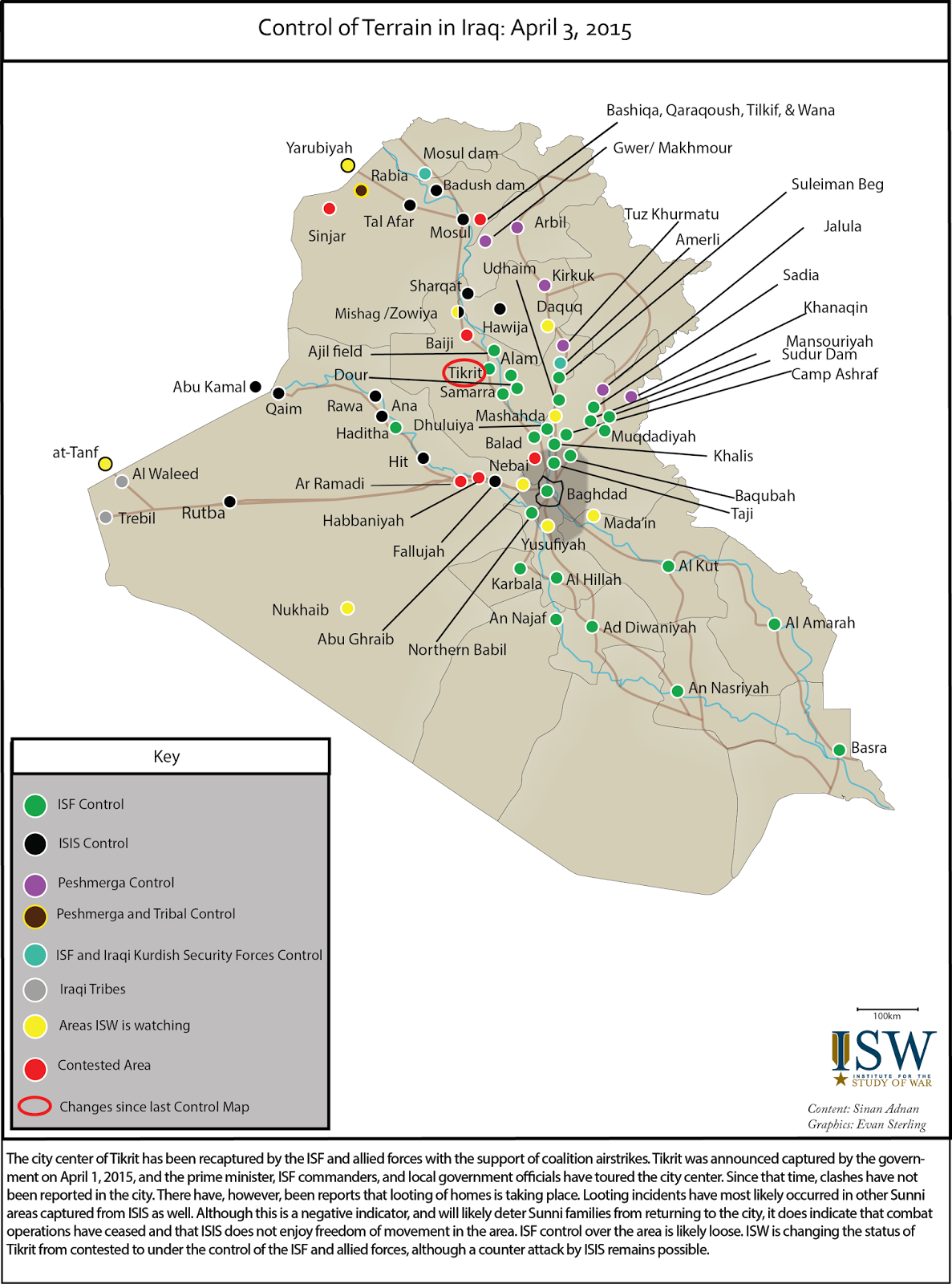 (Update 3 April 2015) Peta Kekuasaan Irak dan Suriah