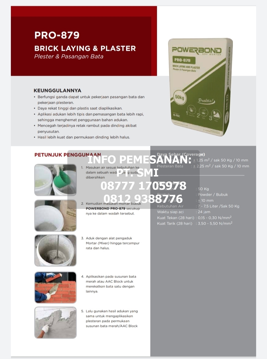 Semen Instant/ Mortar Kualitas Tinggi murah harga distributor