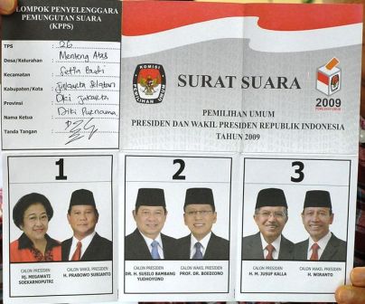 Surat Suara Pilpres: Prabowo Kenakan 'Garuda Merah', Jokowi Kotak-kotak