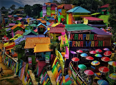 Terbentuknya Tempat wisata kampung warna warni jodipan malang