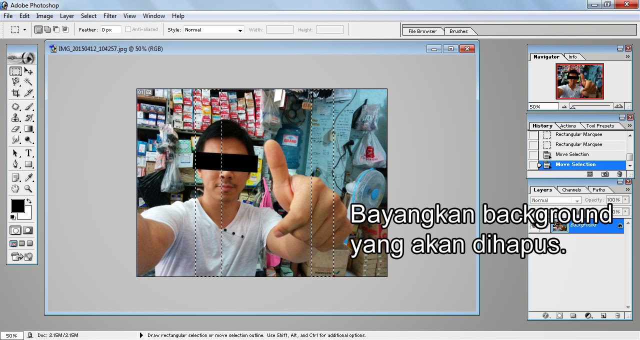 MEMBUAT FOTO 3D PADA FOTO BIASA. &#91;MASTER PHOTOSHOP JANGAN MASUP&#93;