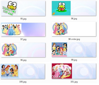 Stiker label nama anak
