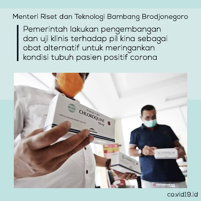 Kemenristek Lakukan Pengembangan Pil Kina Sebagai Alternatif Obat Corona