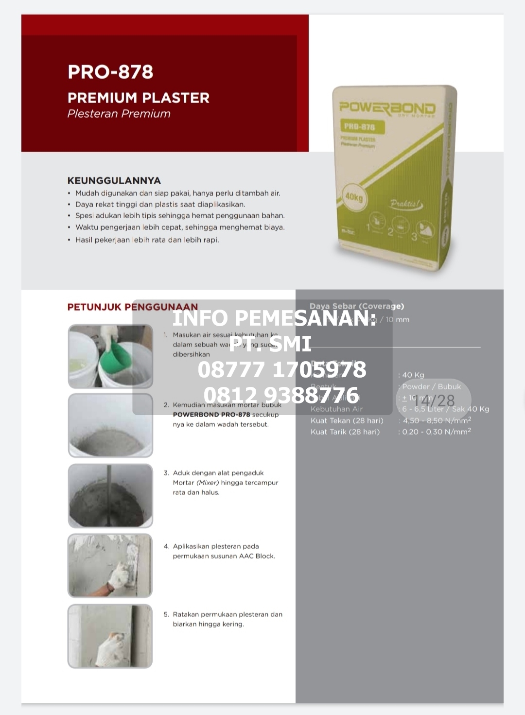 Semen Instant/ Mortar Kualitas Tinggi murah harga distributor