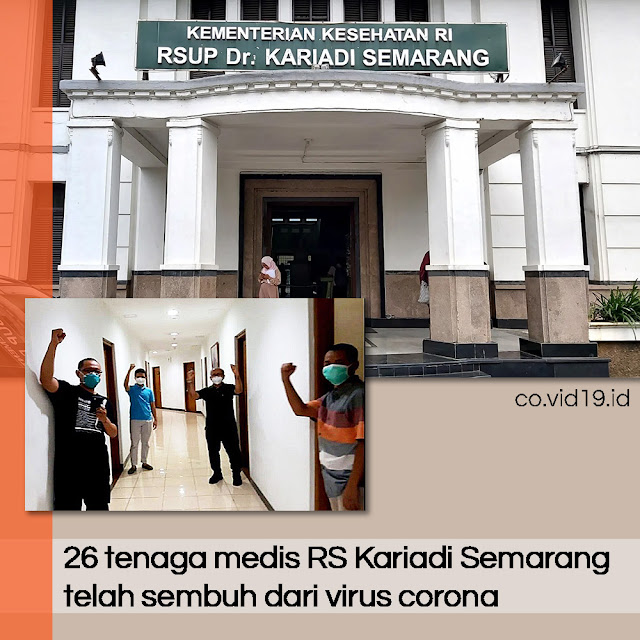 26 Tenaga Medis RS Kariadi Semarang Sembuh
