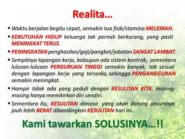 Bisnis baru 2012 air erofresh Rp 65.000/karton untuk member