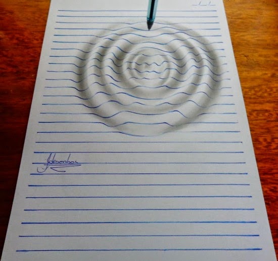 Keren Gan !! Remaja 15 Tahun Ini Bisa Gambar Ilusi 3D Keren Di Sebuah Kertas