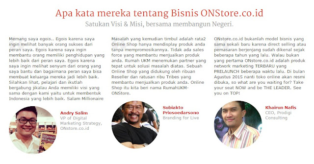 Peluang Bisnis E-commerce Onstore, Passive Income menanti anda !!