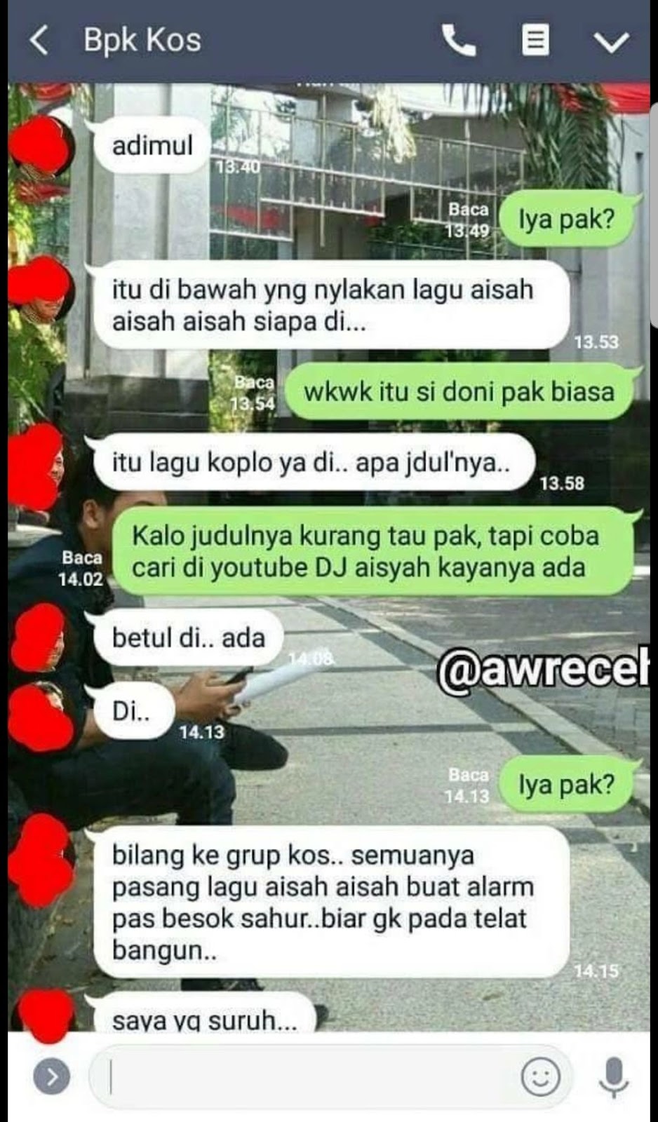 10 Chat lucu bapak kos ini bikin nggak bisa berhenti ngakak