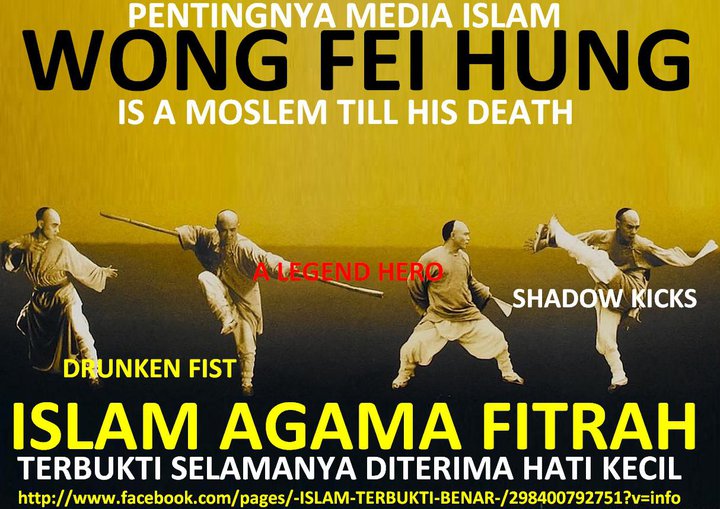 Ternyata, Wong Fei Hung Adalah Ulama Jagoan Kungfu dari Guandong China