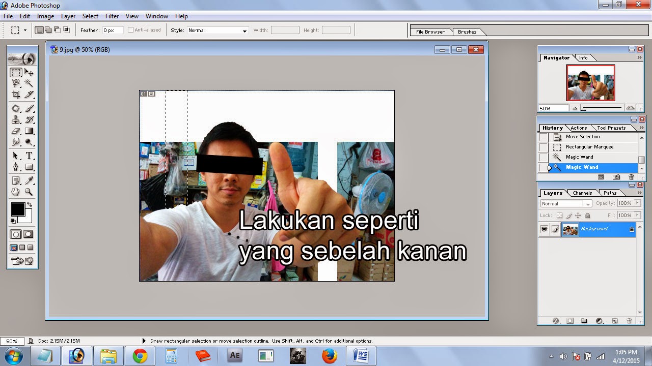 MEMBUAT FOTO 3D PADA FOTO BIASA. &#91;MASTER PHOTOSHOP JANGAN MASUP&#93;