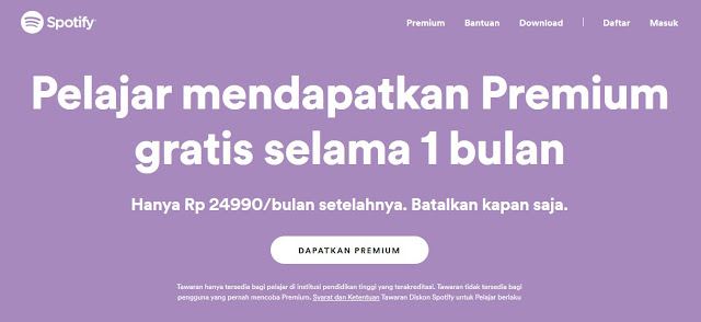 Gratis 1 Bulan, Begini Cara Mendapatkan Diskon Spotify Student