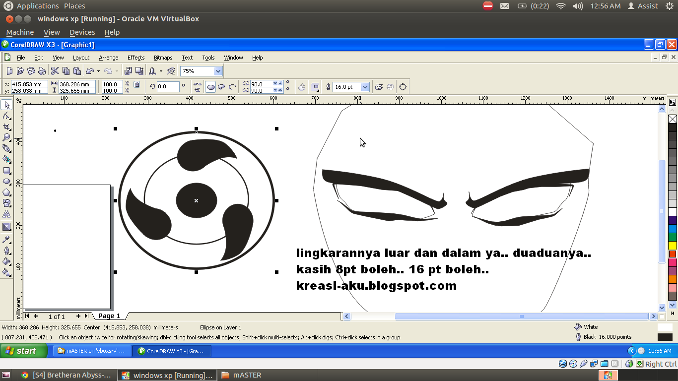 Ane Ajarin Ni,Membuat Uchiha Madara Dengan Corel Draw X3.&#91;TUTORIAL COMPLETE++&#93; :D