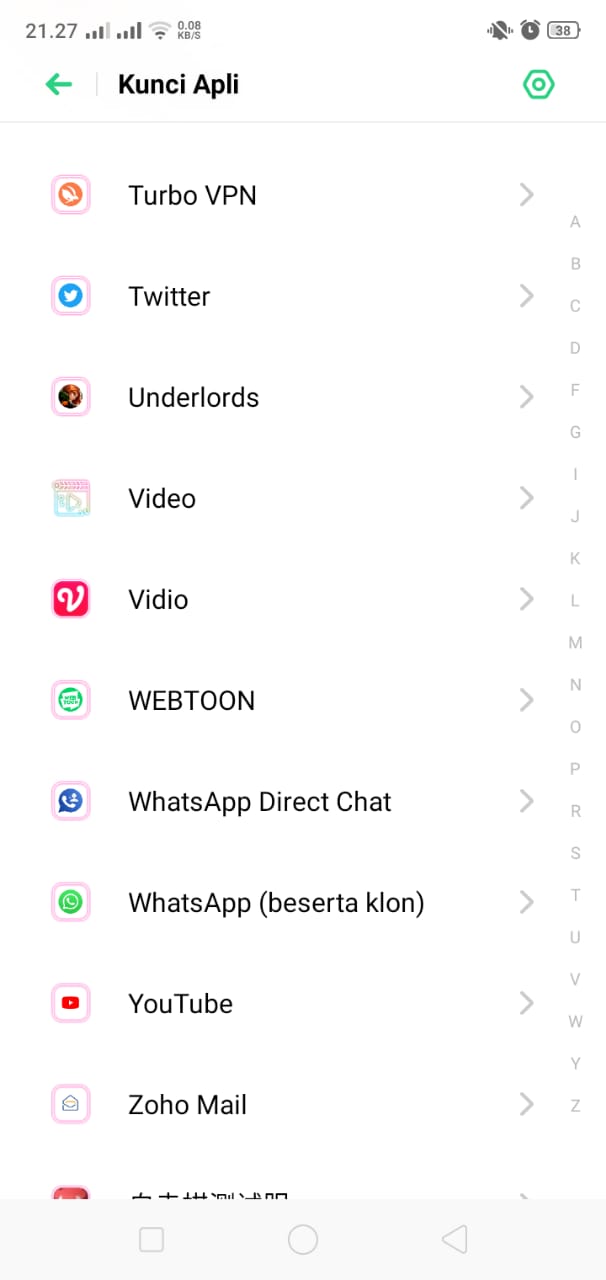 Sembunyikan Aplikasi di ColorOS