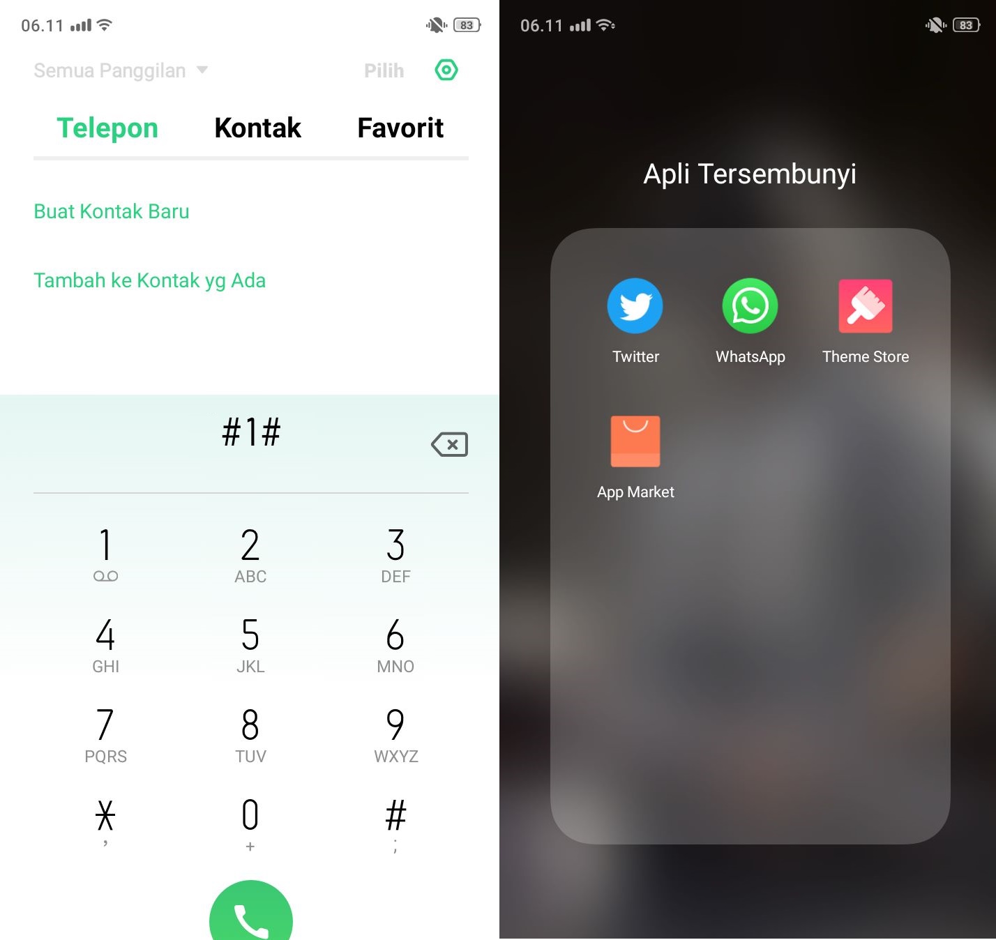 Sembunyikan Aplikasi di ColorOS