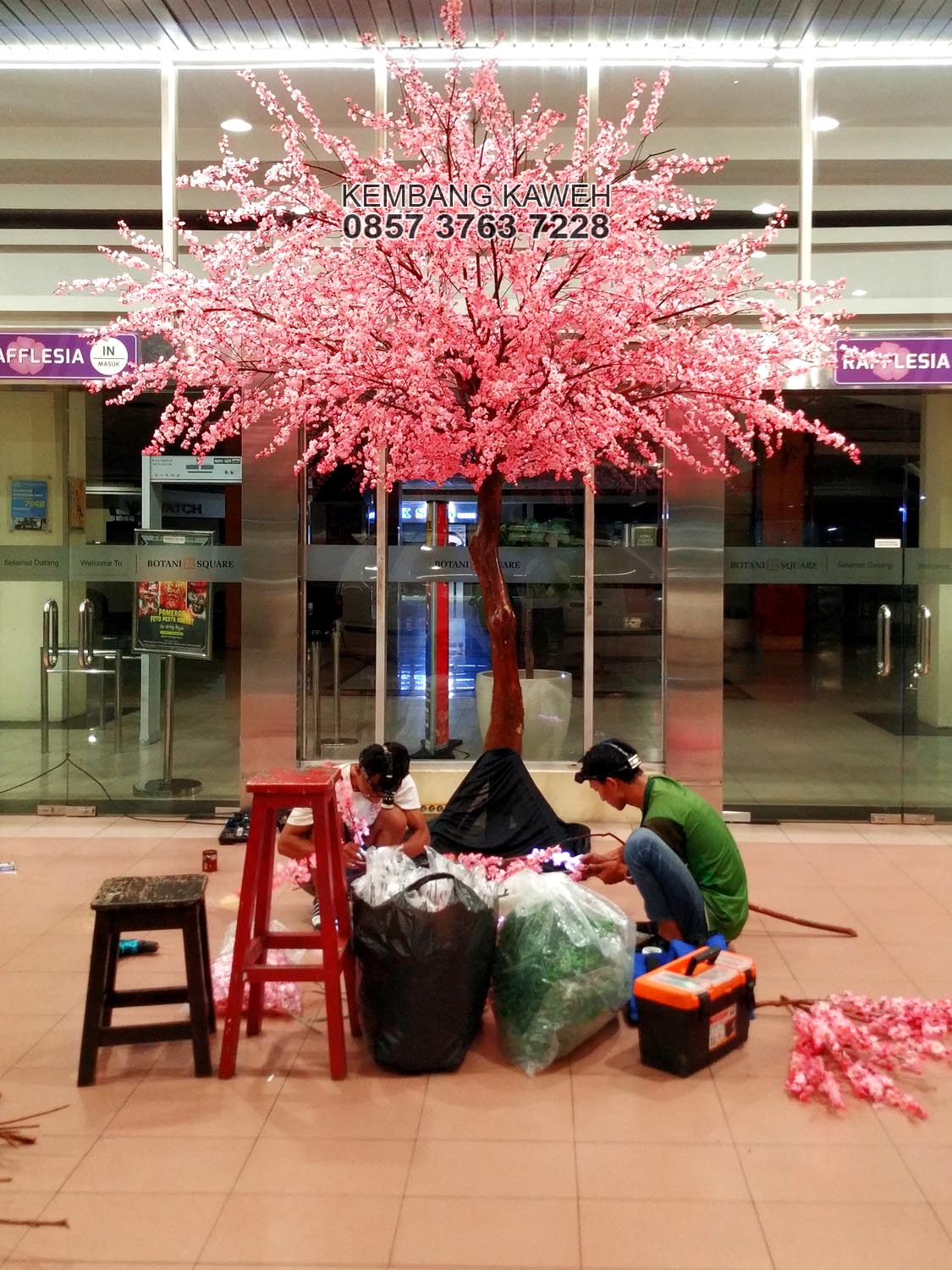 Terima Pesanan Pohon Sakura Artificial Meihwa angpao custom untuk dekorasi imlek