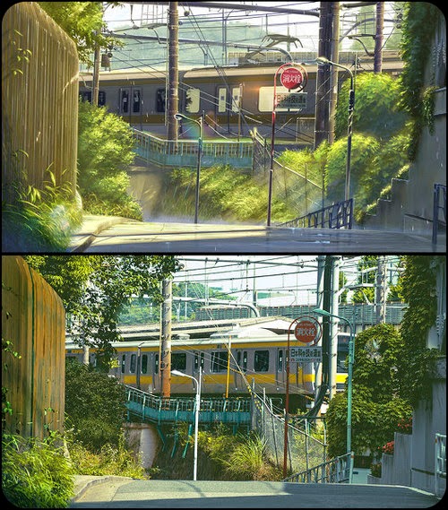 Karya Makoto Shinkai {anime vs reality}