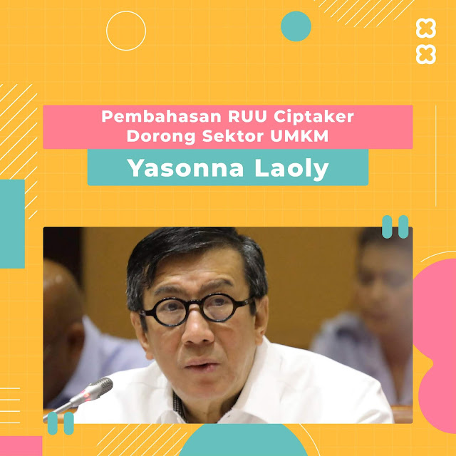 Yasonna Laoly: Pembahasan RUU Ciptaker Dorong Sektor UMKM
