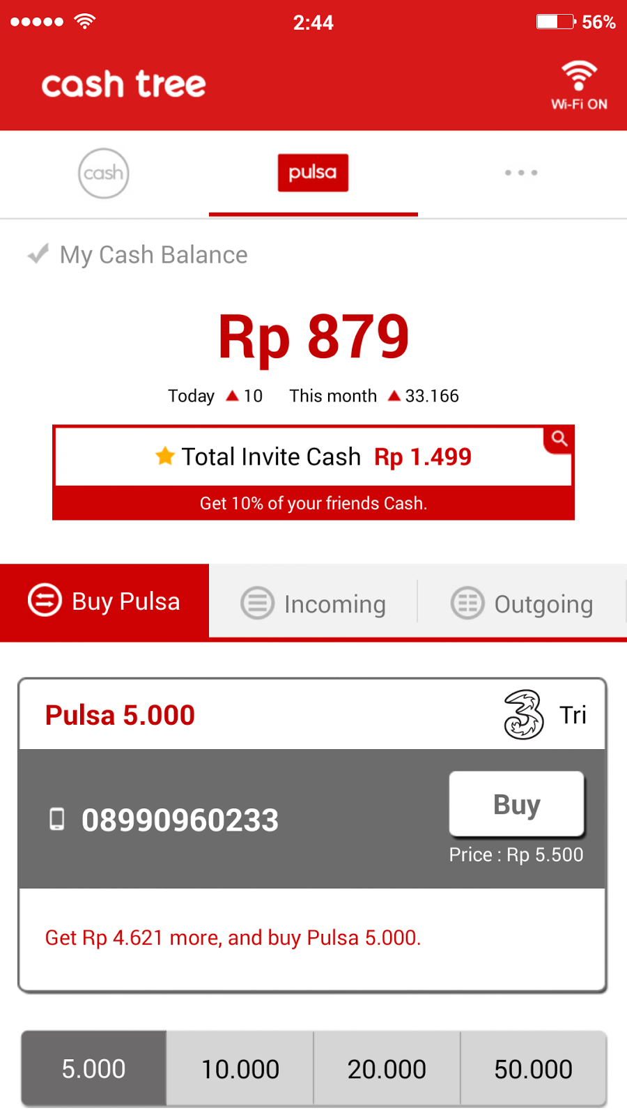 Cashtree - Cara terebaik mendapatkan Pulsa Gratis