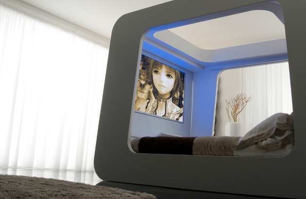 Design Tempat Tidur Modern Lengkap Dengan Multimedia ( + Pict )