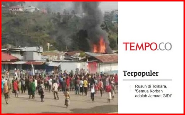 Ketika Tempo Memberitakan Tentang Insiden Tolikara: 'Semua Korban adalah Jemaat GIDI'