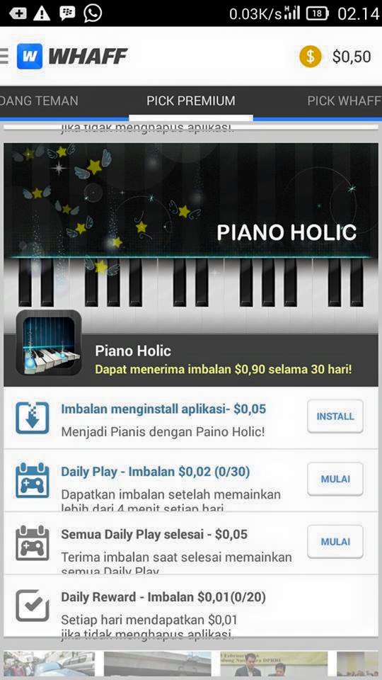 Gratis Gems Dan Diamond Di Royale Clash, COC, Get Rich Dengan Aplikasi Whaff Reward