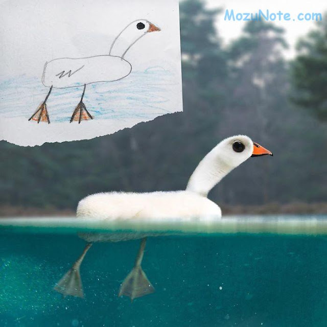 Imajenasi Gambar Anak-anak yang dikonversikan ke Alam Nyata