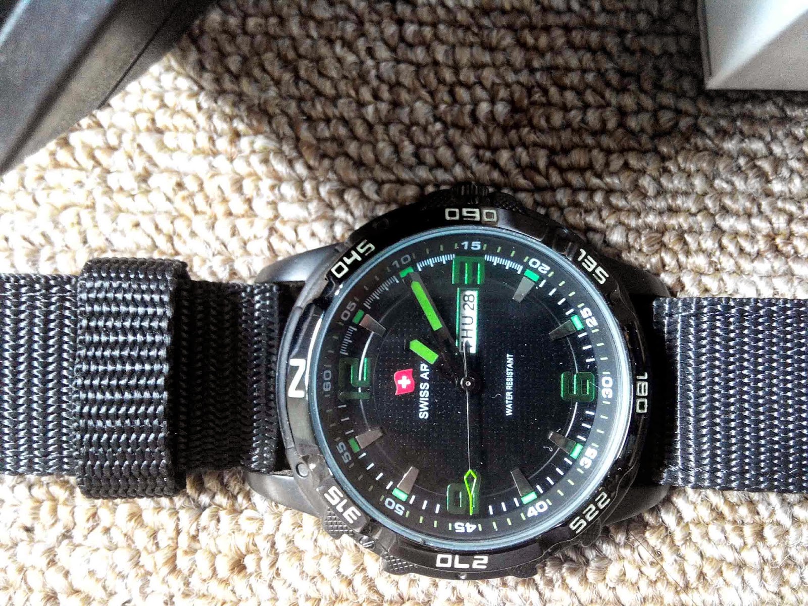 ♥ ♥ ♥ Jam Tangan Army Swiss Ori Murmercrot 1049-3GC Green ♥ ♥ ♥