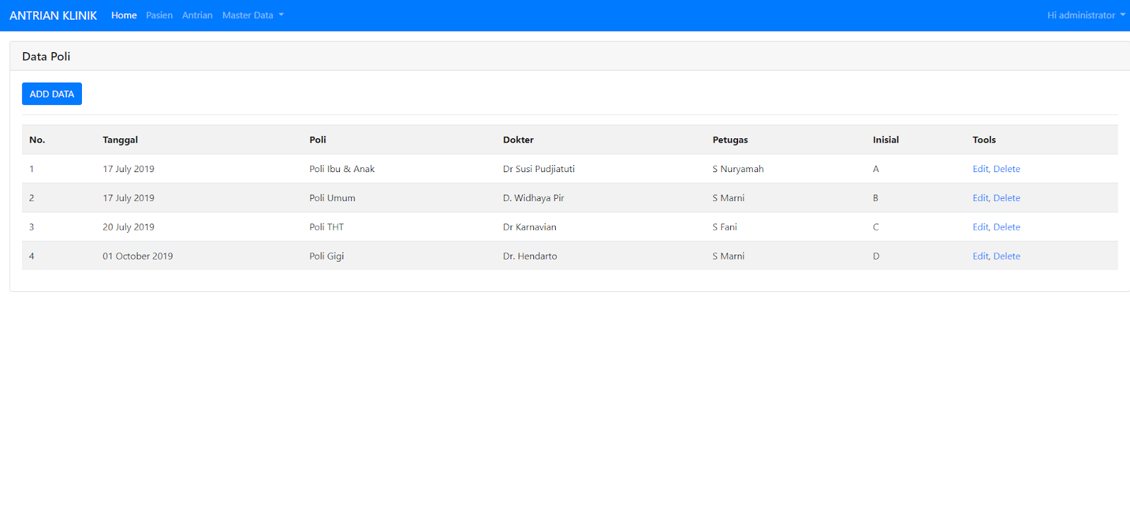 Source Code Program Antrian Klinik PHP , MySqli, Bootstrap dan Jquery dengan Suara
