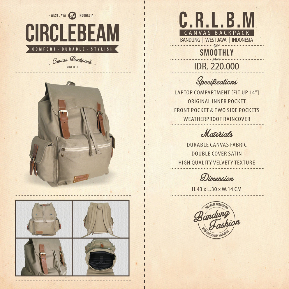 °°°°° CIRCLE BEAM ¦ Canvas Backpack ¦ Comfort, Durable & Stylish °°°°°