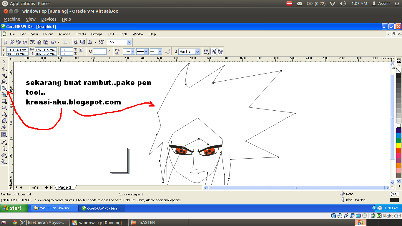 Ane Ajarin Ni,Membuat Uchiha Madara Dengan Corel Draw X3.&#91;TUTORIAL COMPLETE++&#93; :D