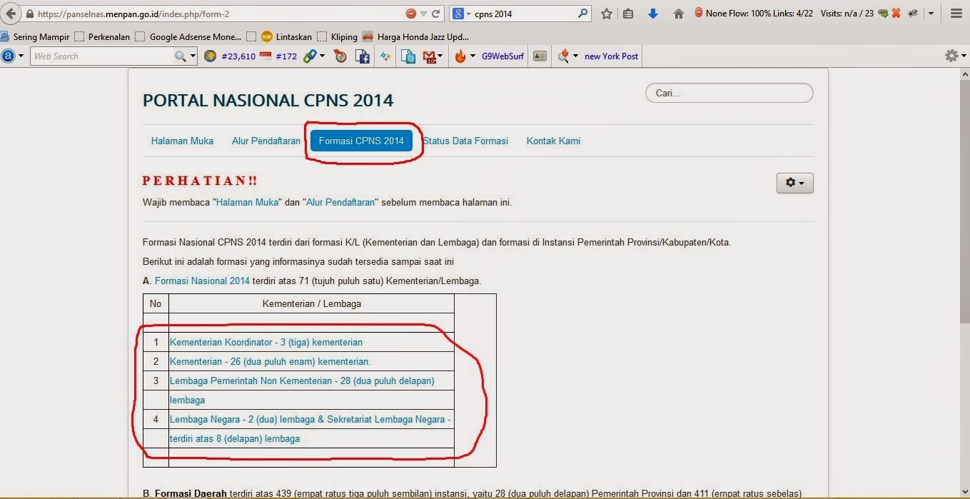 Nih Gan Cara Pendaftaran CPNS 2014 