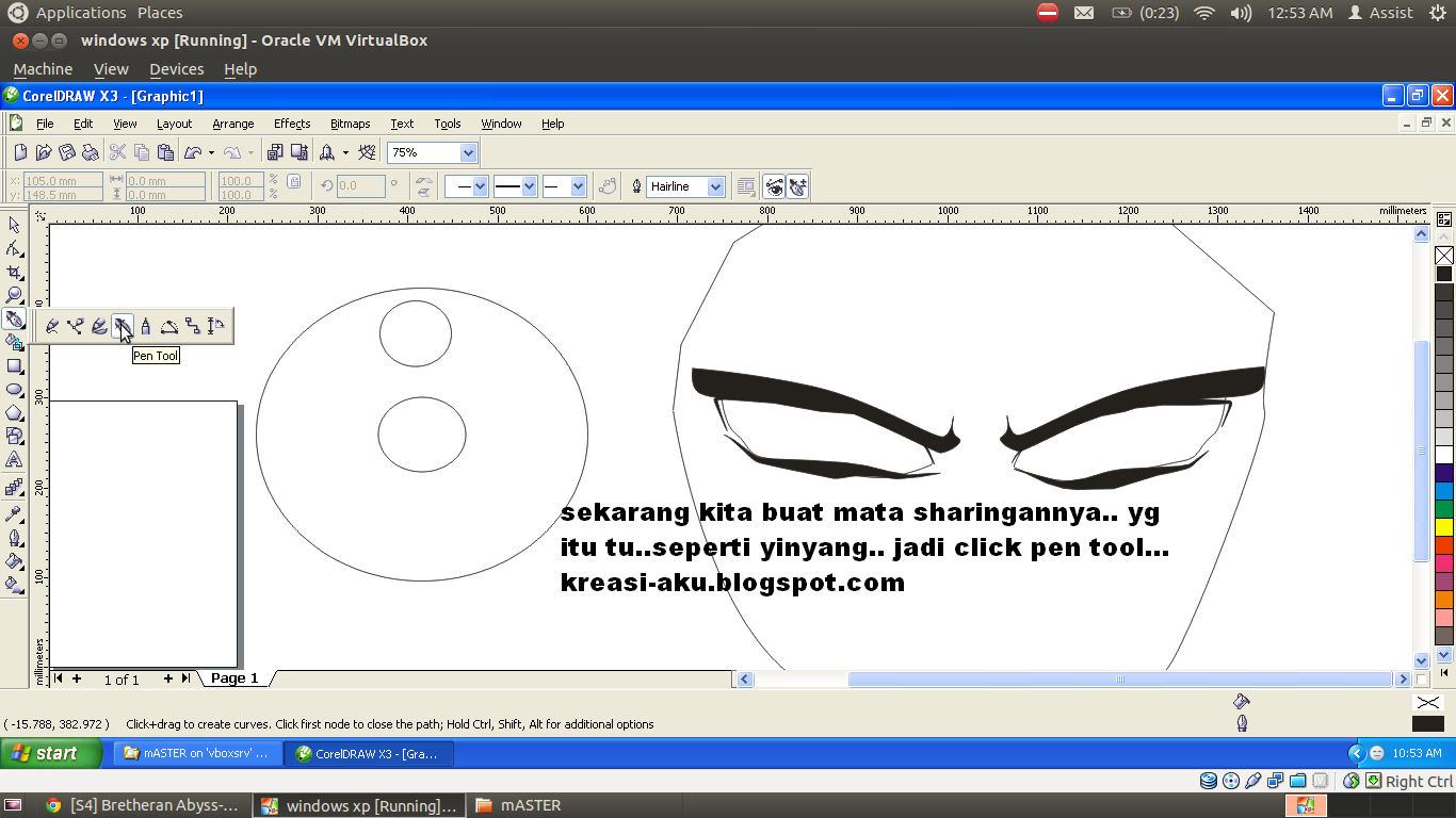 Ane Ajarin Ni,Membuat Uchiha Madara Dengan Corel Draw X3.&#91;TUTORIAL COMPLETE++&#93; :D